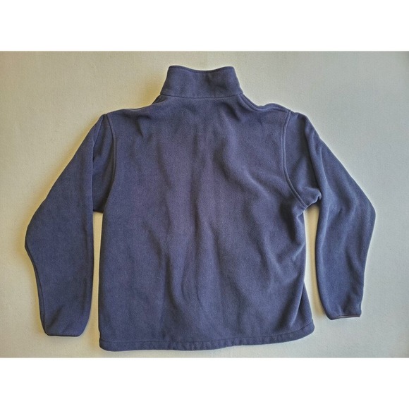 WOOLRICH Men Fleece Jacket L Blue Full Zip Polyester Soft Warm Long Sleeve - Picture 5 of 5